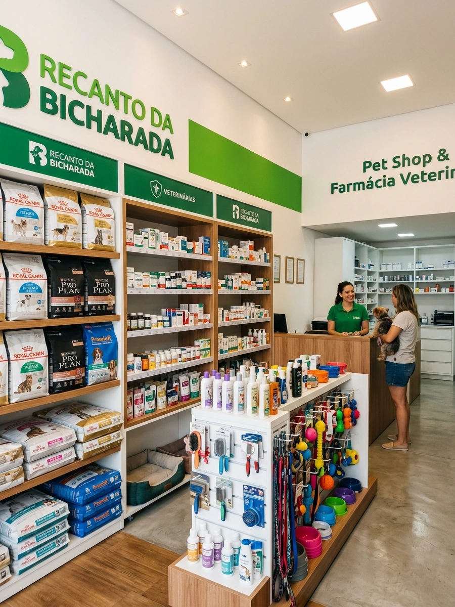 Loja da Agropecuária e Farmácia Veterinária Recanto da Bicharada em Iguaraçu-PR
